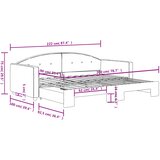  Dnevni krevet na razvlačenje ružičasti 90 x 200 cm baršunasti | shoptok.hr