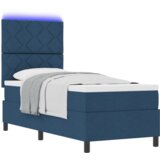  Krevet s oprugama s madracem i LED plavi 80x200 cm tkanina | shoptok.hr