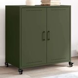 vidaXL Komoda olivno zelena 68,5x39x72 cm hladno valjano jeklo | Shoptok.si