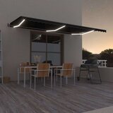 vidaXL Automatska tenda sa senzorom za vjetar LED 600x350 cm antracit | shoptok.hr