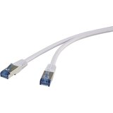 Renkforce RF-4737368 RJ45 omrežni kabel\, Patch kabel CAT 6a S/FTP 1.00 m siva visoko fleksibilno\, pozlačeni konektorji 1 kos, (20418619) | Shoptok.si