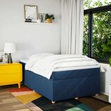vidaXL Krevet s oprugama i madracem plavi 120 x 190 cm od tkanine Cijene