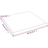  Kopalniški pult temno siv 40x40x2 cm obdelan trden les | Shoptok.si