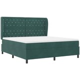  Krevet s opruga kutije Tamnozelena 200 x 180 cm Baršun | shoptok.hr