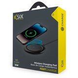 Ksix bežični brzi punjač, 15W, USB-C na USB-C kabel, crni | shoptok.hr