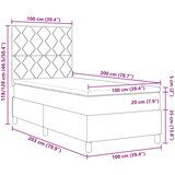 vidaXL krevet s podnicom s madracem crna 100x200 cm tkanina | shoptok.hr