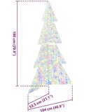 vidaXL Božićno drvce s 240 LED svjetlima Šareni 180 cm Akril | shoptok.hr