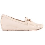 GOODIN Beige loafers on a low wedge | shoptok.hr
