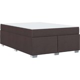  Konstrukcija postelje Temno rjava 140 x 200 cm blago | Shoptok.si