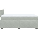 Box spring krevet s madracem svjetlosivi 120x200 cm baršunasti | shoptok.hr