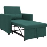  3-v-1 Enosobni Raztegljiv Stolek Temno Zeleno Tkanino | Shoptok.si