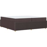  Posteljni okvir z vzmetnico Temno rjava 200 x 200 cm blago, (5000069935) | Shoptok.si