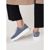 GOODIN Blue leather sneakers with a thick sole | shoptok.hr