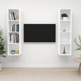  Zidni TV ormarići 2 kom bijeli od konstruiranog drva Cene