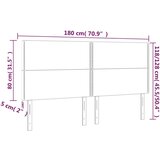  Posteljno vzglavje 4 kosa bel 90x5x78/88 cm umetno usnje, (20932617) | Shoptok.si