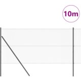 vidaXL Ograda u obliku heksagona siva 1,2x10 m čelik, Stupovi ograde 7 kom sivi Ø32 mm 170 cm pocinčani čelik | shoptok.hr