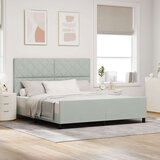 vidaXL Postelja v svetlo sivi barvi - 180x200 cm iz žameta, (22049077) | Shoptok.si
