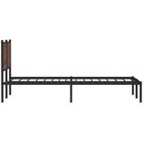  Metalni okvir kreveta bez madraca smeđa boja hrasta 140x200 cm | shoptok.hr