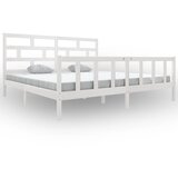 The Living Store Posteljni okvir bel iz trdne borovine 180x200 cm - Posteljni Okvir, (21526221) | Shoptok.si