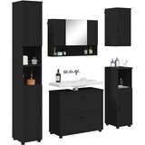  Set namještaja za kupaonicu 5 kom. Crna 35 x 30 x 192 cm | shoptok.hr