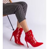 Gemre Red patent stiletto ankle boots Adriana | Shoptok.si