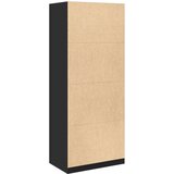  Ormar crni 80 x 50 x 200 cm od konstruiranog drva | shoptok.hr