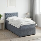  Boxspring krevet s madracem Tamnosiva 80 x 200 cm Baršun | shoptok.hr