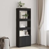 vidaXL Visoka komoda crna 63x33x180 cm od konstruiranog drva | shoptok.hr