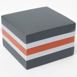  Beležka v črno-belo-oranžni barvi, 8,5x8,5x4 cm Cene