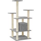 vidaXL Mačje drevo s praskalniki iz sisala svetlo sivo 110 cm | Shoptok.si