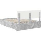  Konstrukcija postelje z vzglavjem Betonsko siva 150 x 200 cm, (5000102844) | Shoptok.si