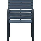  Vrtne stolice 2 kom sive od masivne jelovine i čelika | shoptok.hr