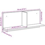  Zidni ormarić boja hrasta 70x16,5x30 cm konstruirano drvo | shoptok.hr