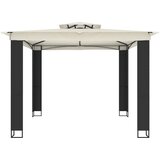  Sjenica s dvostrukim krovom krem 2,94 x 2,94 čelična | shoptok.hr
