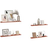  Polica na zidu 4 pcs Crvena 80 x 9 x 3 cm Konstruirano drvo | Eponuda.com