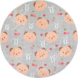 Vitaus Sivi/smeđi periv dječji tepih ø120 cm Cute Teddies – | shoptok.hr