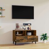 TV ormarić dimljeni hrast 80 x 36 x 50 cm konstruirano drvo | shoptok.hr