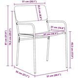  Vrtne stolice 2 pcs Antracit 51 x 55 x 81 cm Čelik | shoptok.hr