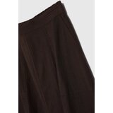 Marisse Brown Skirt With A Slit | Shoptok.si