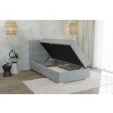 Ropez Svijetlo sivi tapecirani krevet s prostorom za odlaganje s podnicom 100x200 cm Bunny – | shoptok.hr