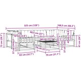  Set vanjskih sofa 7 kom. Bijela i krem Smeđa 79 x 79 x 37 cm | shoptok.hr