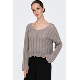 Only Puloverji ONLELBA LIFE LS V-NECK CC KNT 15339529 | Shoptok.si