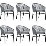  7-dijelni vrtni blagovaonski set sivi | shoptok.hr