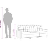  Trosjed od tkanine svjetložuti 180 cm | shoptok.hr