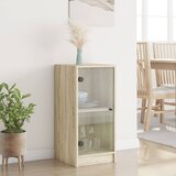 Bočni ormarić sa staklenim vratima boja hrasta 35x37x75,5 cm | shoptok.hr