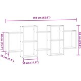  Zidna polica boja hrasta sonome 159x18x65 cm konstruirano drvo | Shoptok.si