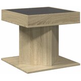  Stolić za kavu LED boja hrasta 50x50x45 cm konstruirano drvo | Eponuda.com