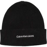 Calvin Klein Jeans Kape INSTITUTIONAL BEANIE Črna