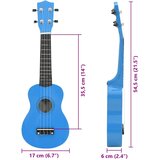  Set dječjeg ukulelea Soprano s torbom svjetloplavi 21 " | shoptok.hr