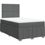 Maison Chic Box spring postelja - Vzmetna postelja z vzmetnico temno siva 120x200 cm blago SL5258, (21903431) | Shoptok.si
